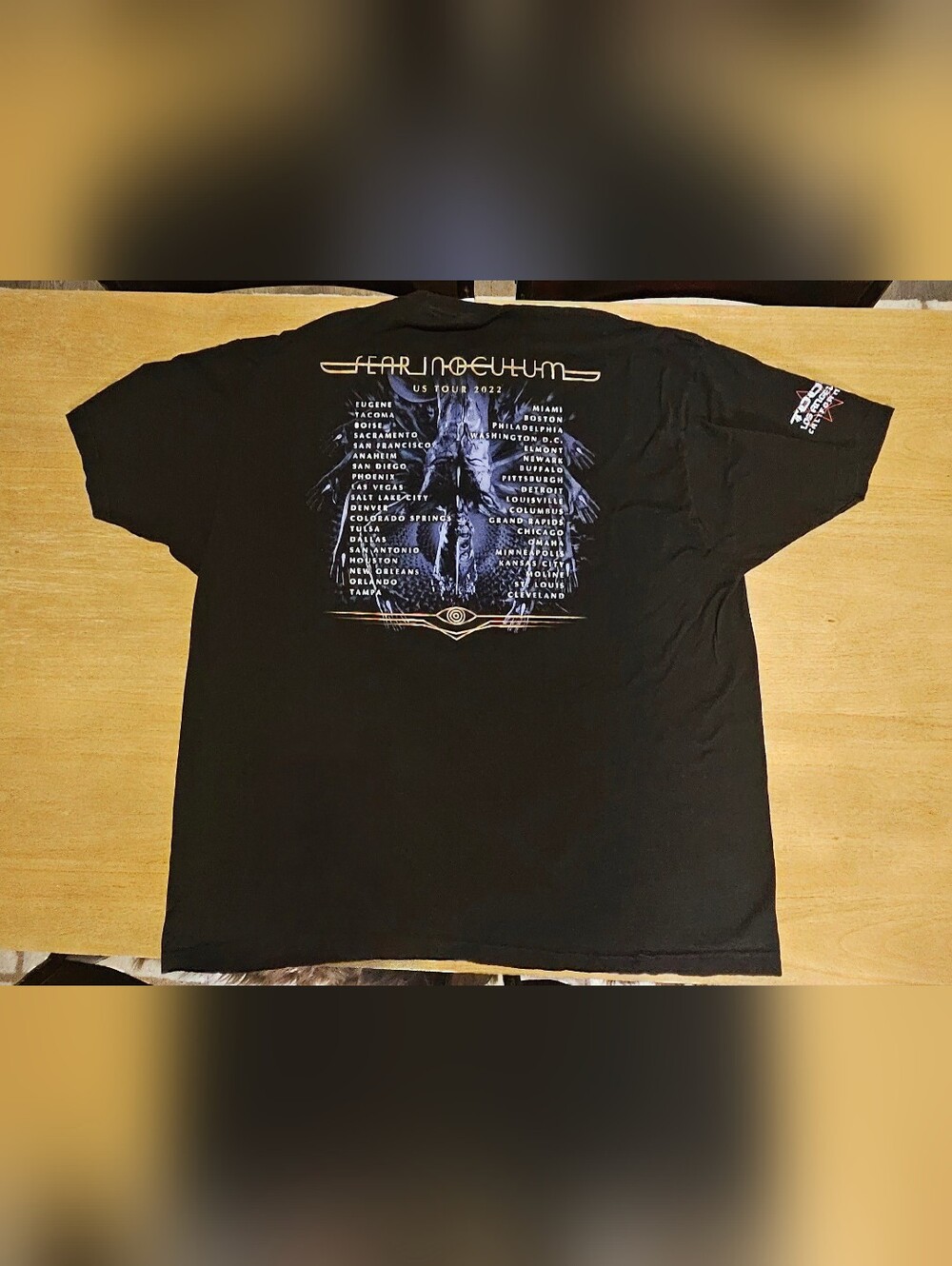 Tool Fear Inoculum 2022 Tour Concert T-Shirt 3XL Black Double Sided - Picture 3 of 8